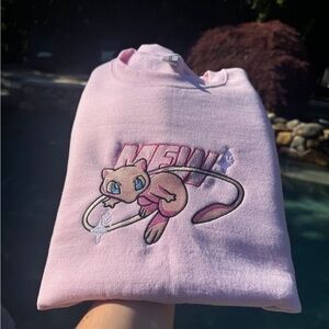 Unisex Mew Pokémon Pink sweatshirt